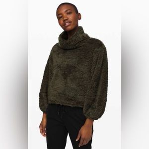 Lululemon Warmth Restore Sherpa Pullover | Olive Green | Size M/L | EUC